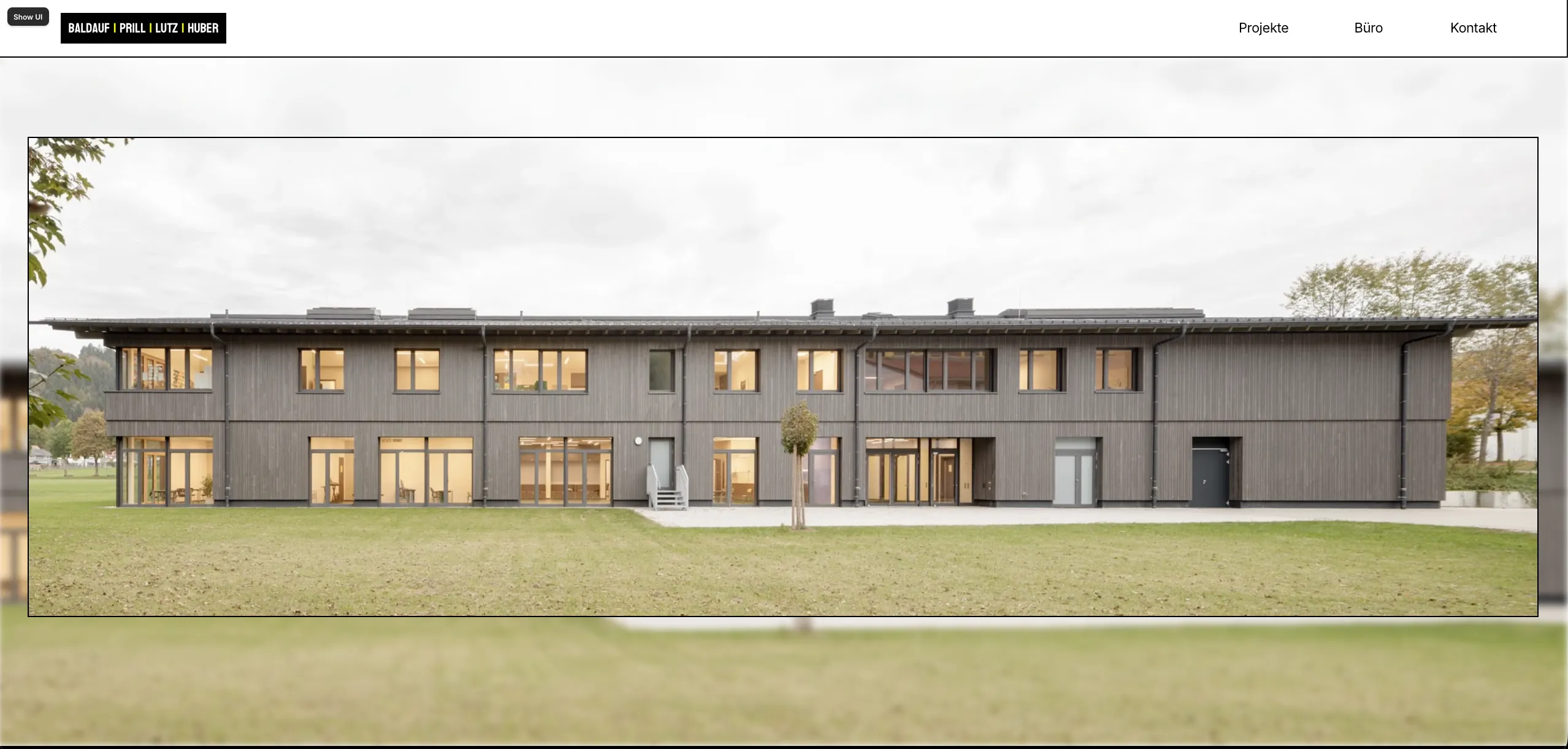 Startseite der Website für BPL Architekten