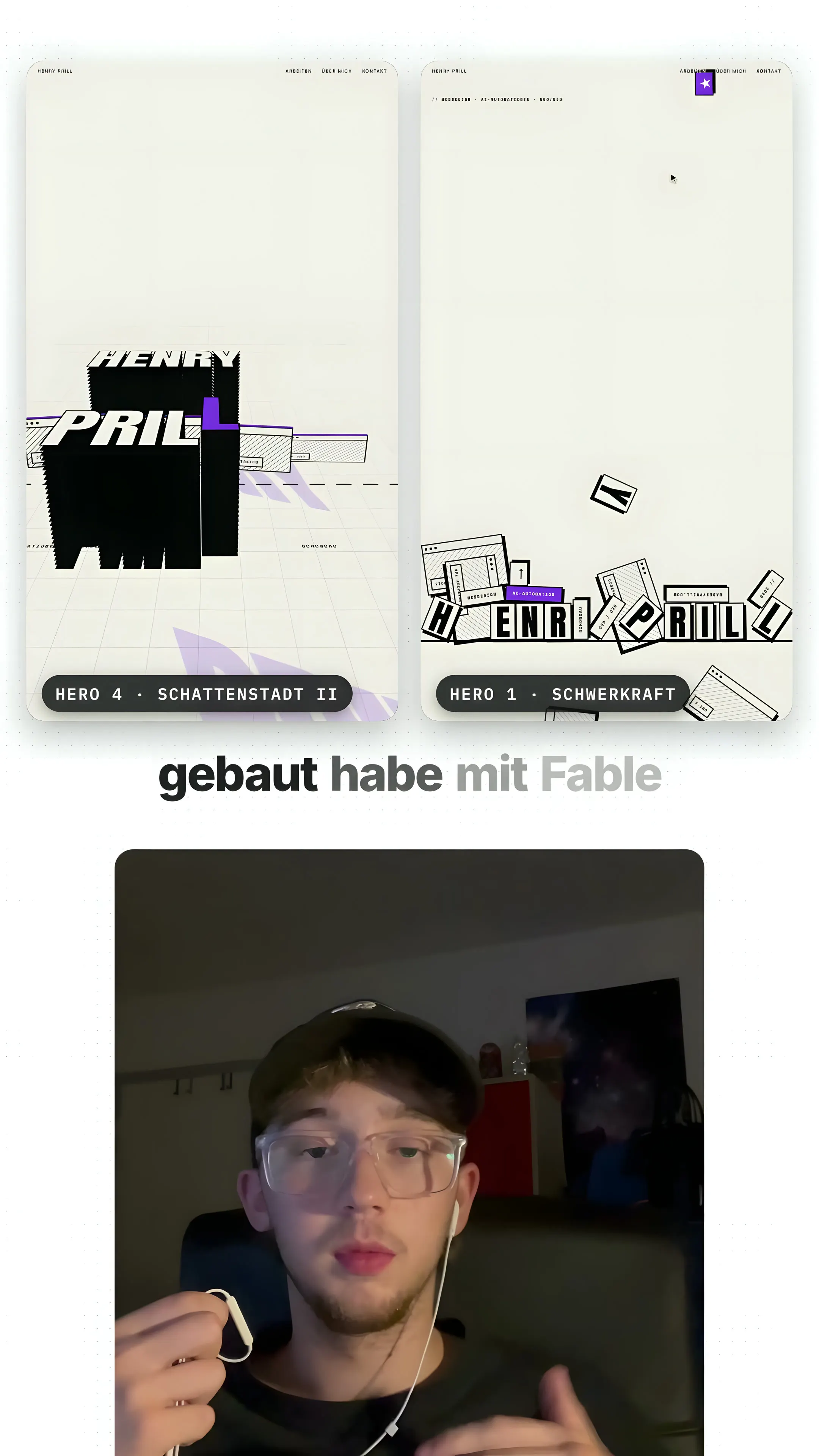 Henry beim Dreh eines Instagram-Videos über Webdesign
