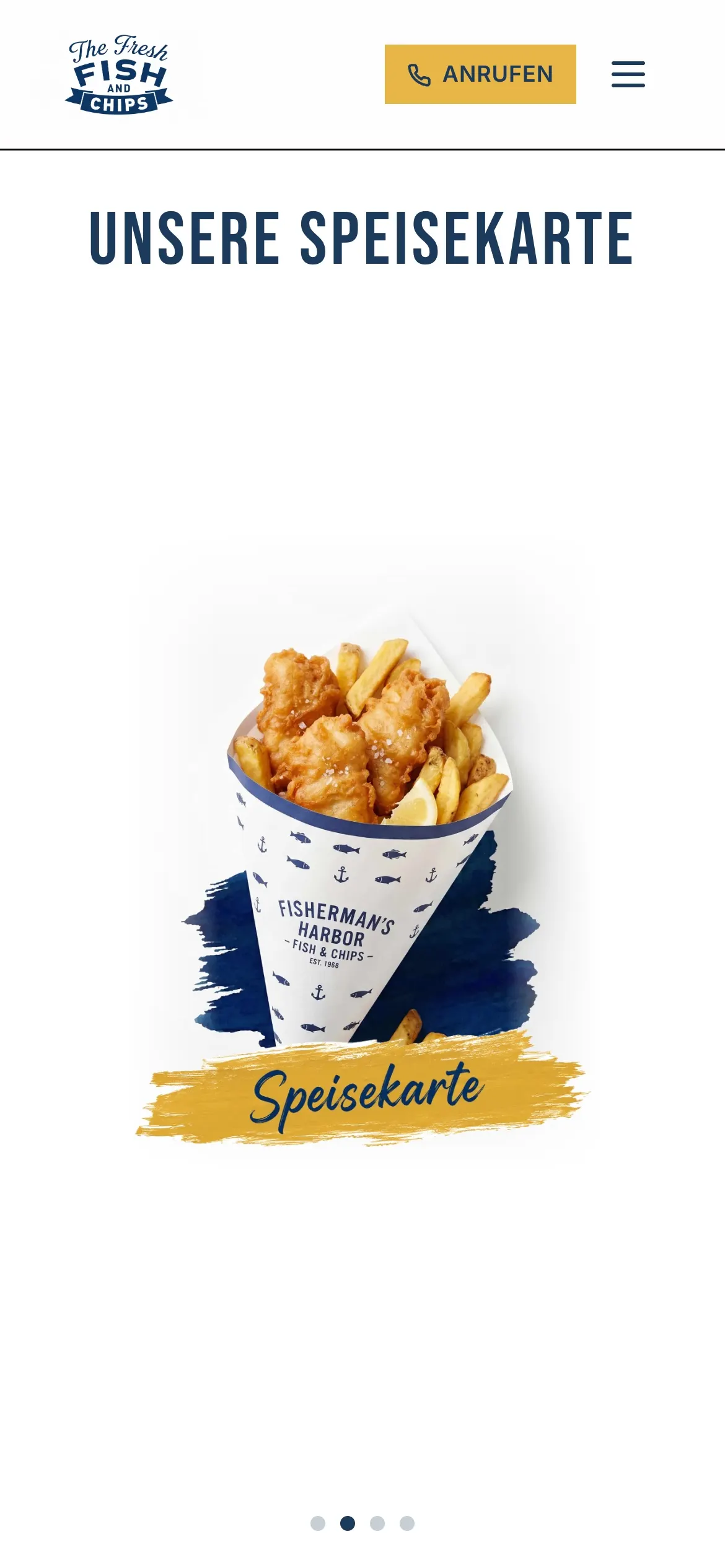 Speisekarte von Fisch Levy auf dem Handy